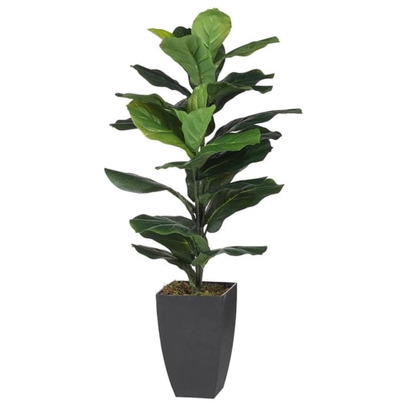 A&B Home 29877 Artificial Potted Fiddle-Leaf Fig Plant, Green