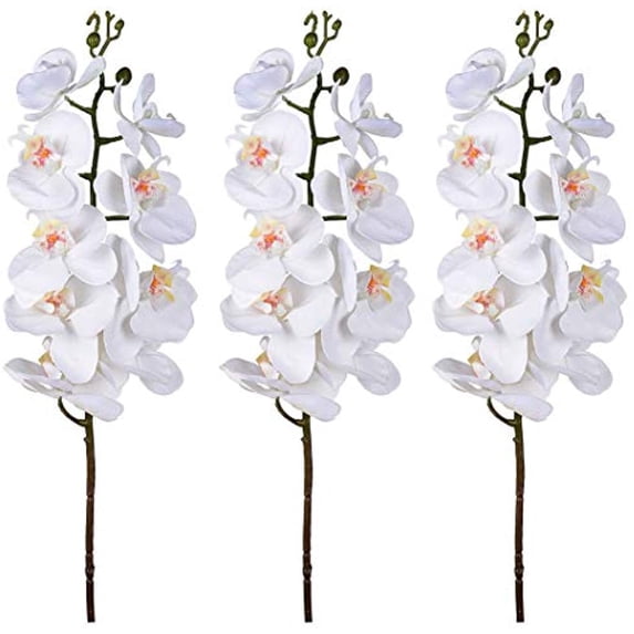 A&B Home 38-inch Real Touch Orchid Stem Cream