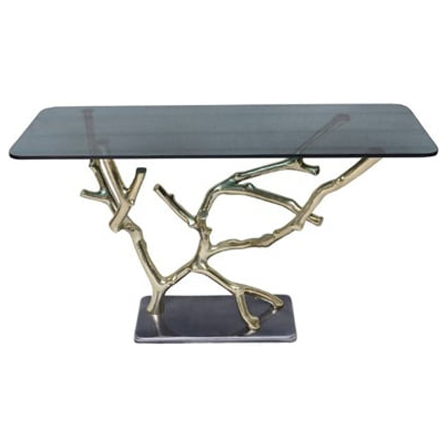 47.2'' Glass Top Console Table