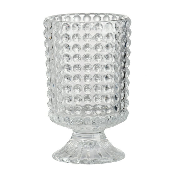 A&B Home 8-inch Clear Bubble Pattern Vase