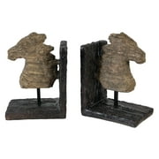 A&B Home A&B Home Set of 2 Resin Weathered Horse Head Bookends 11.6" x 4" x 7.6"