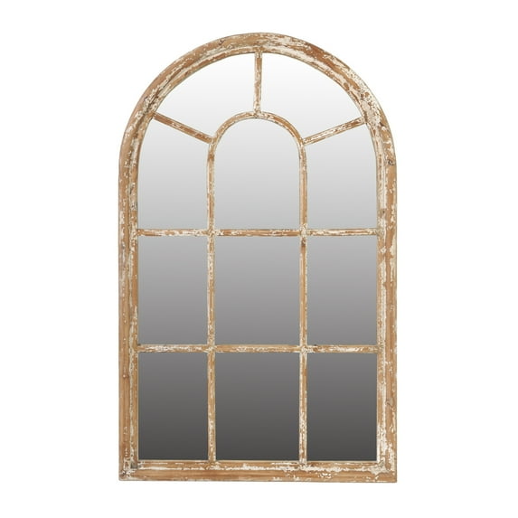 A&B Home Ada Arched Large Mirror-Color:White Wash,Style:Coastal