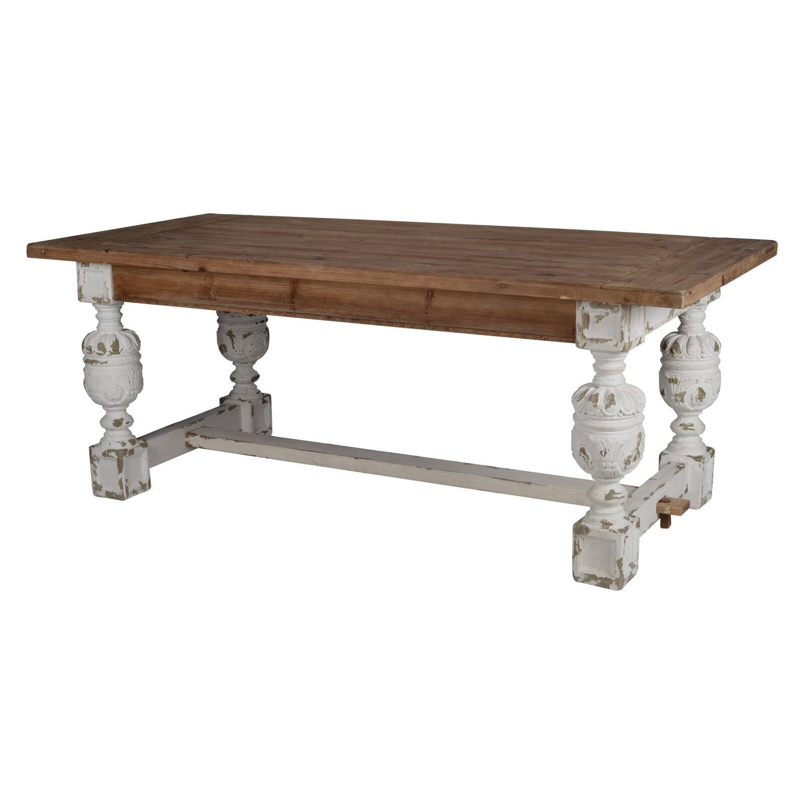 Reclaimed Wood Farmhouse Rectangular Dining Table for Six