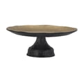 thumbnail image 1 of A&B Home Aluminum Round Tray on Stand - 14"Dia. x 5.5"H - Black/Gold, 1 of 5