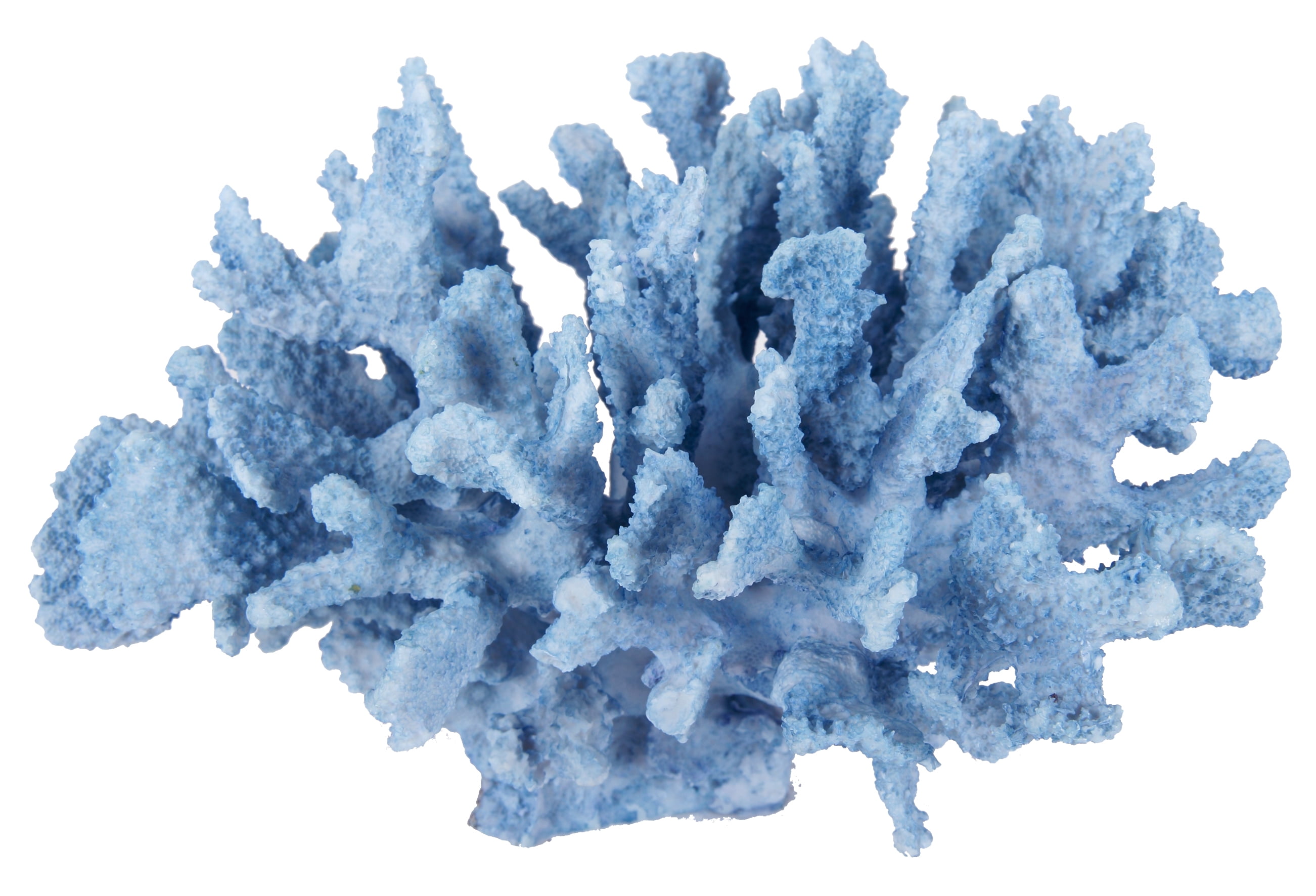 6.5" Blue Faux Coral Polyresin Coastal Figurine
