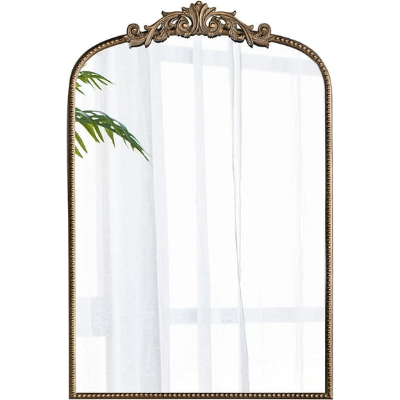 A&B Home Arched Mirror - 24" x 36" Gold Mirror for Wall Décor