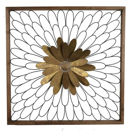 A&B Home Ashlyn Bloom Wall Decor-Color:Gold,Style:Classic Vintage
