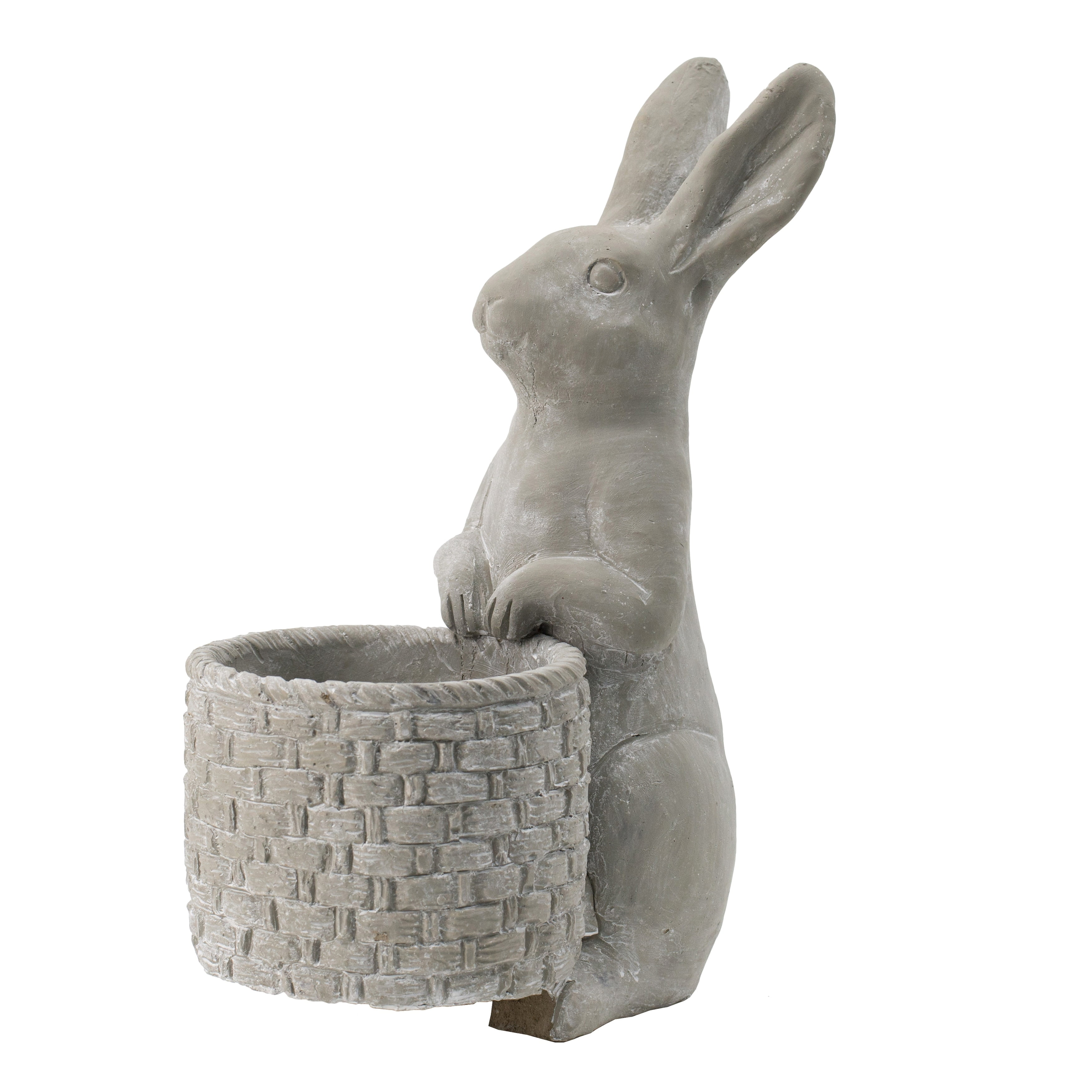 Free Shipping! A&B Home Attentive Standing Gray Rabbit with Basket ...