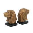 thumbnail image 1 of A&B Home Bronze Hound Dog Head Resin Bookend Set, 7" x 5.9" x 8.7", 1 of 8