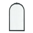 thumbnail image 1 of A&B Home Arched Vertical Mirror - Wall Mirror with Hand Carved Rose Antique Mirror Frame, 23" x 42" Arch Mirror for Bathroom Living Room Bedroom, Mid Century Modern Decor, Black, 1 of 10