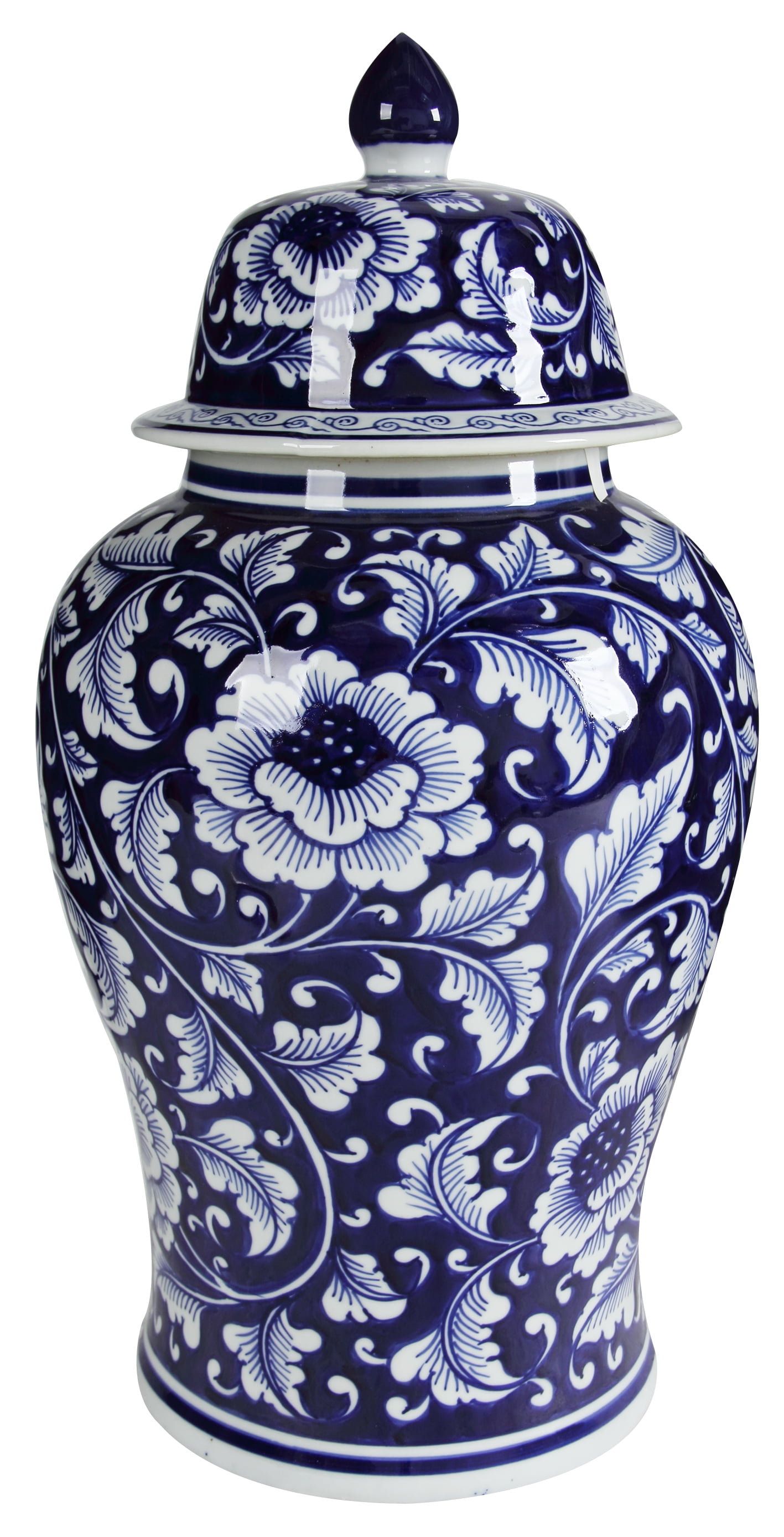 Vaso Di Zenzero Barattolo Di Zenzero Vaso In Porcellana Bianca Blu Con Coperchio Vaso Di Zenzero