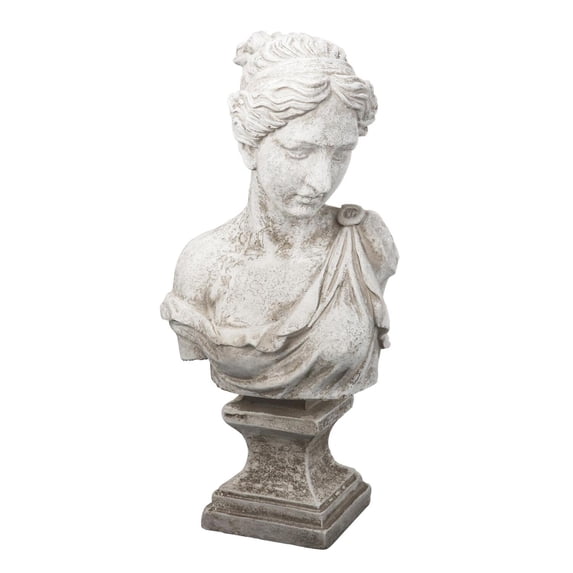 A&B Home Bust of Women In Magnesian-Color:Antique White,Style:Classic Vintage