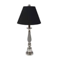 thumbnail image 1 of A&B Home Candlestick Table Lamp with Crystal Accents and Cone Fabric Shade  - Nickel, Clear Finish - Black Shade, 1 of 1