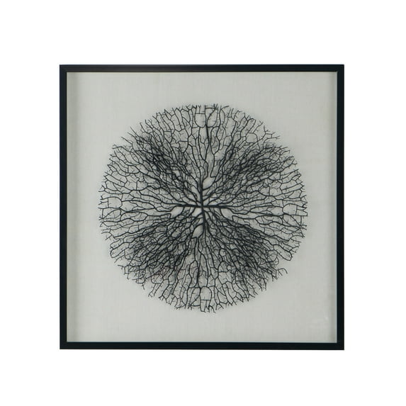 A&B Home Carlos Shadow Box Wall Decor - 31.5"W x 1"L x 31.5"H - Black/White