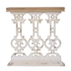 Kate & Laurel Wyldwood 42" Farmhouse Console Table – Distressed White & Gray, Solid Wood