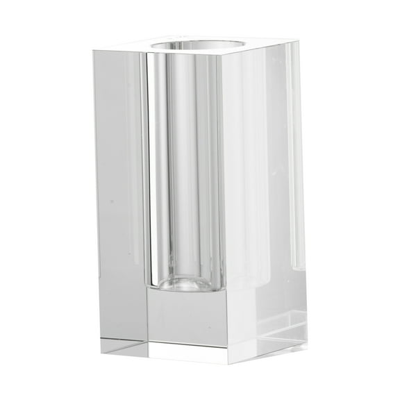 A&B Home Clear Rectangular Glass Table Vase 3.9" x 3.9" x 7.9"