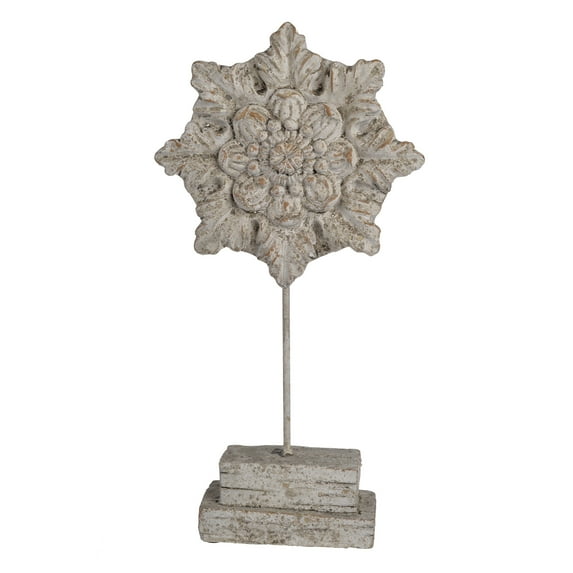 A&B Home Cornelius Star Aged White Sculptural Accent