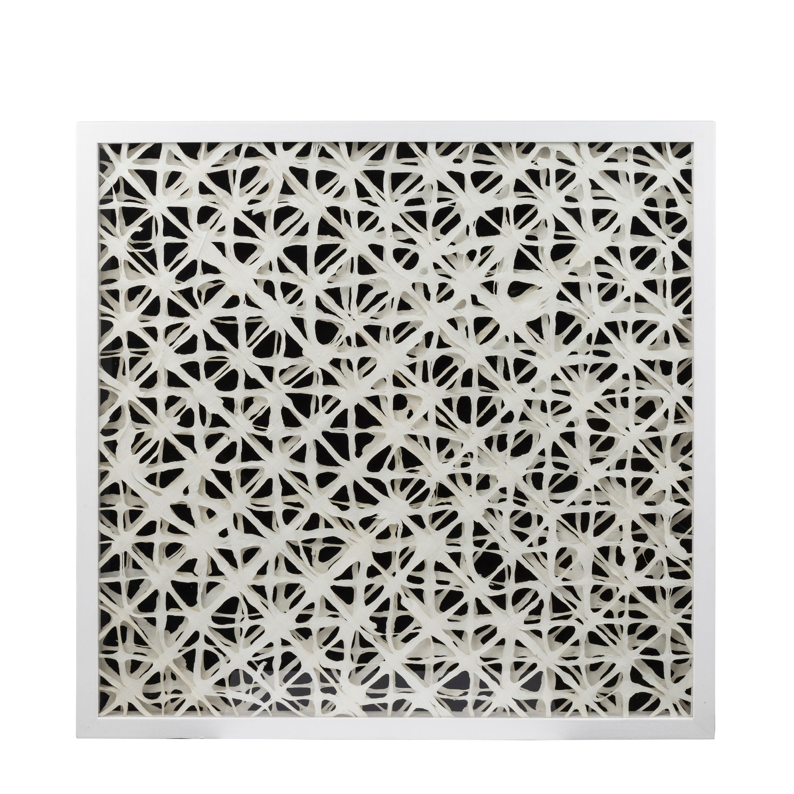Modern Abstract Black and White Framed Wall Art 26.4"