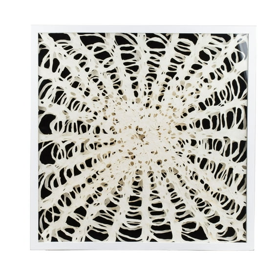A&B Home Couture Wall Art-Color:White/Black,Size:24"