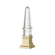 A&B Home Crystal Obelisk Decorative Lighting - 18 - Clear, Silver Finish