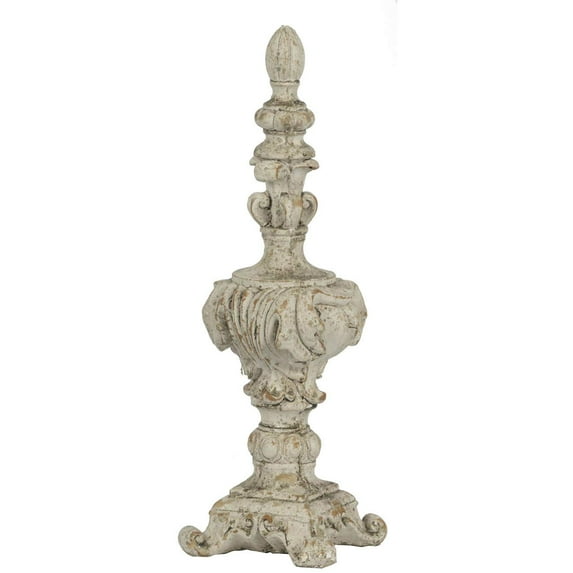 A&B Home Danna Finial Accent, Cement, 4.5" D x 4.5" W x 13.5" H