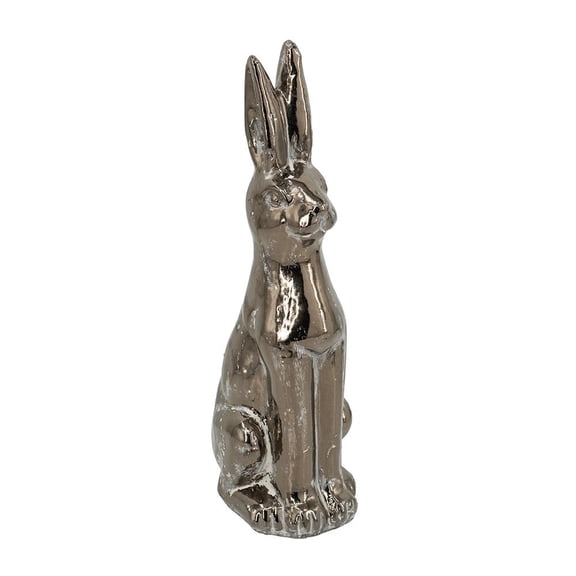A&B Home Distressed Bronze Rabbit Terracotta Statue 6.3" x 5.3" x 17.7"