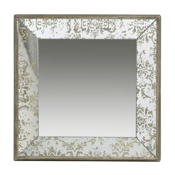 A&B Home Dorthea Square Hanging Mirror-Color:Gold,Style:Classic Vintage