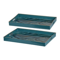 A & B Home Effra Rectangular Serving Trays - Set of 2