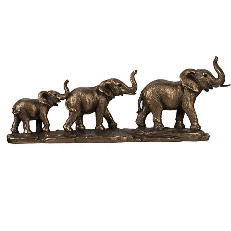 ASHYLE Elephant Decor, Elephant Statue Gifts for Mom&Women, Gold Elephant  Figurines Decorations, Elephant Sculpture for Living Room Table, Bookshelf