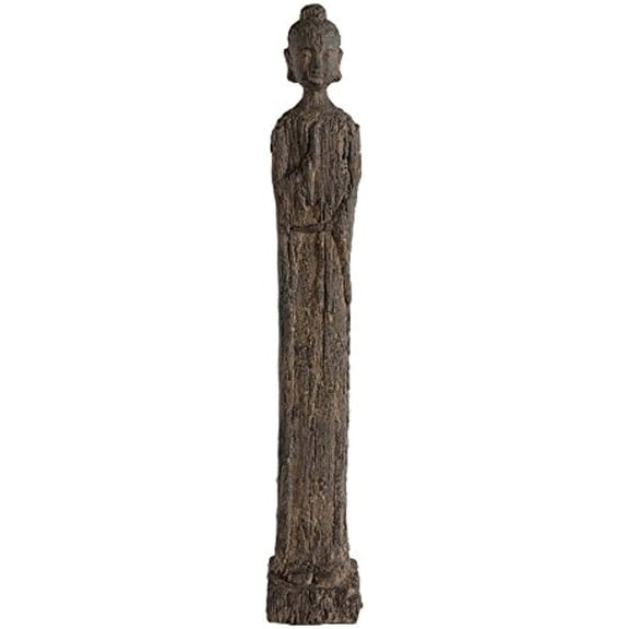 A&B Home Elongated Meditating Buddha Resin Statue 3.5" x 3.5" x 23.7"
