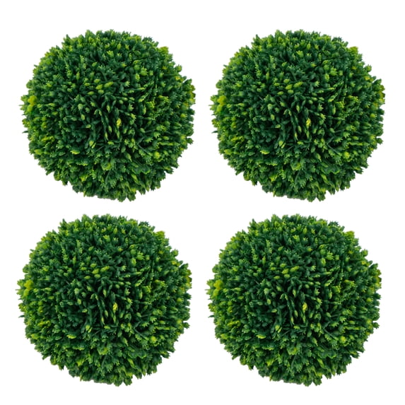 A&B Home Faux Boxwood Ball Bowl Filler - Set of 4 - 6"Dia. - Green
