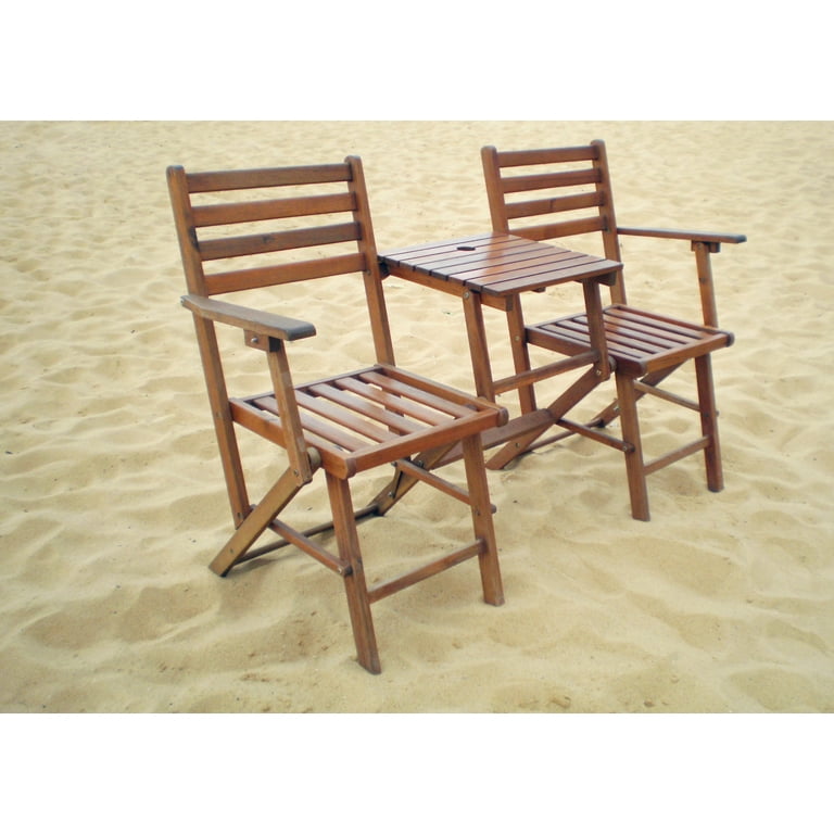 Outdoor chair best sale with table attached