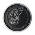 thumbnail image 1 of A&B Home Framed Gear Wall Clock with Unnumbered Marker Lines - Silver, Black Finish, 1 of 5