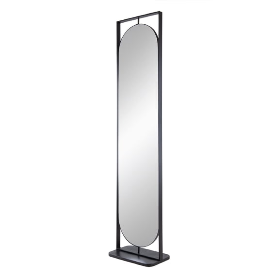 A&B Home Full Length Mirror with Metal Stand - 18"W x 12"L x 78"H - Black