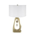 thumbnail image 1 of A&B Home Geode Shaped Table Lamp with Drum Shade - 16"Dia. x 27.5"H - Gold/White, 1 of 6