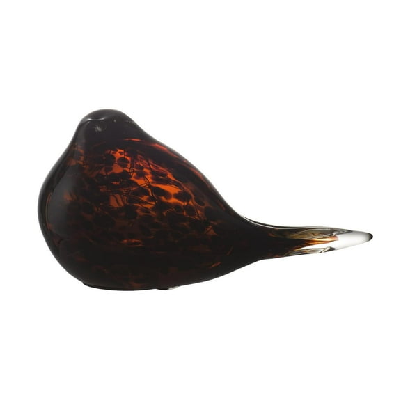 A&B Home Glass Bird with LED Light-Color:Amber,Size:Small