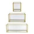 thumbnail image 1 of A&B Home Glass Boxes with Gold Rim - Set of 3 - Clear/Gold, 1 of 4