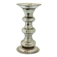 thumbnail image 1 of A&B Home Glass Pillar Candle Holder - 12" - Antique Silver Finish, 1 of 2