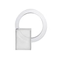 thumbnail image 1 of A&B Home Glass Ring Statue - Contemporary Glass Decorative Object, Tabletop Home Décor, Bedroom Living Room Bathroom Entryway Console Table Book Shelf Accent Piece, 6" x 2" x 5", 1 of 5