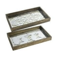 thumbnail image 1 of A&B Home Greta Large Rectangular Glass and Wood Trays-Color:Natural,Style:Classic Vintage, 1 of 7