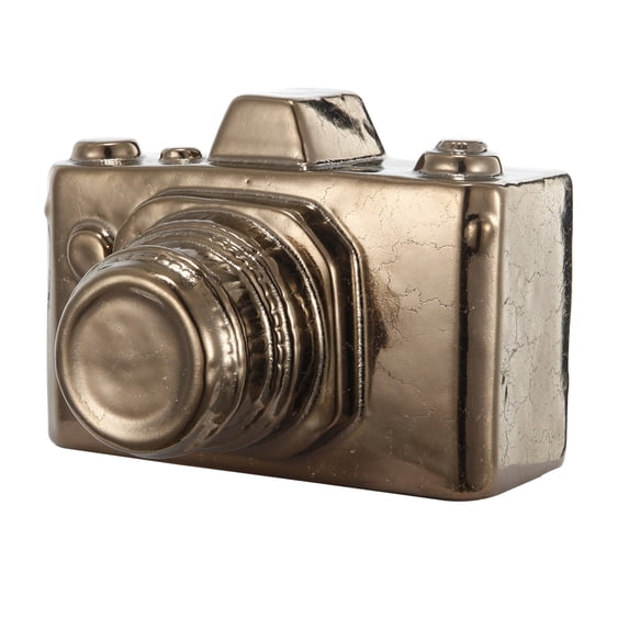 A&B Home Griffiths Camera Accent - Distressed Gold