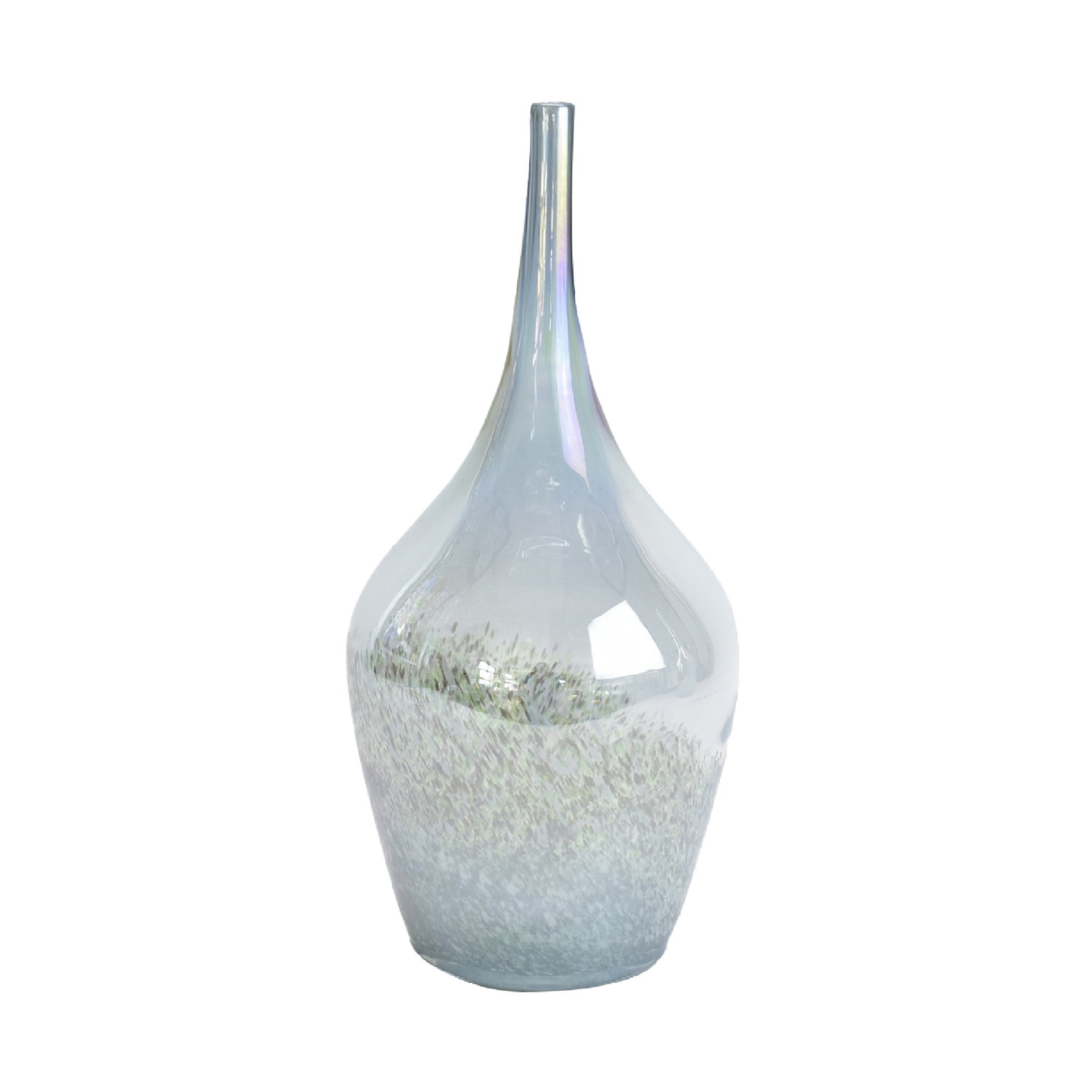 Handmade Grey Glass Decorative Floor Vase