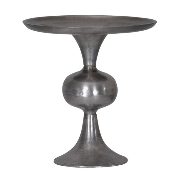 A&B Home Harrison Aluminum Cake Plate-Color:Antique Silver,Style:Classic Vintage