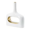 thumbnail image 1 of A&B Home Hollow White and Gold Ceramic Vase 11.6" x 3" x 13.2", 1 of 10