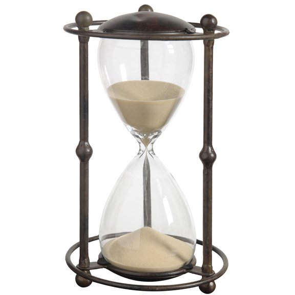 A&B Home Hour Glass In Stand, Tan, (Approx. 1 Hour)