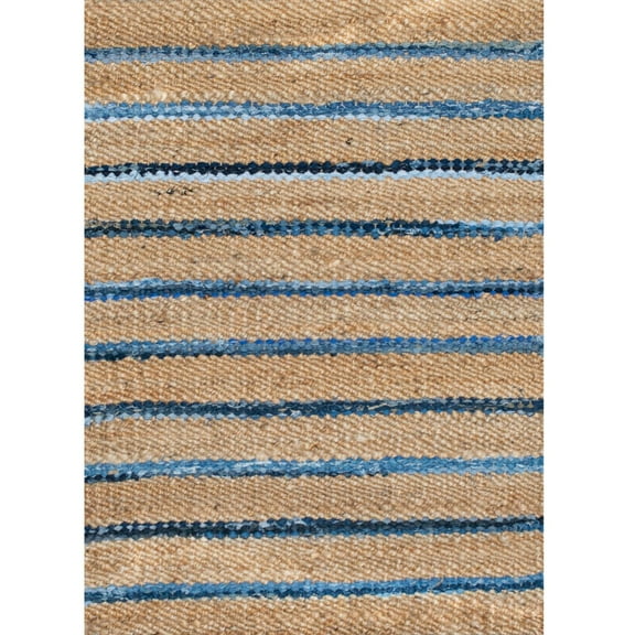 A&B Home Large Stripe Shuttle Weave Durrie with Hamming 24 x 36