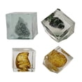 thumbnail image 1 of A&B Home Lourdes Hand-Made Glass Cubes - Set of 4 - Brown/Clear/Black, 1 of 7