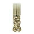 thumbnail image 1 of A&B Home Mabrey Aluminum Swirl Branch Glass Candle Holder - 4.5"Dia. x 14.5"H - Gold/Clear, 1 of 5