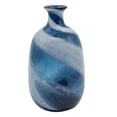 thumbnail image 1 of A&B Home Mayron Glass Vase with Swirl Design - 7.5"Dia. x 15.5" - Blue/White, 1 of 4