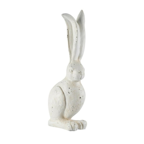 A&B Home Medium Rabbit Figurine - White